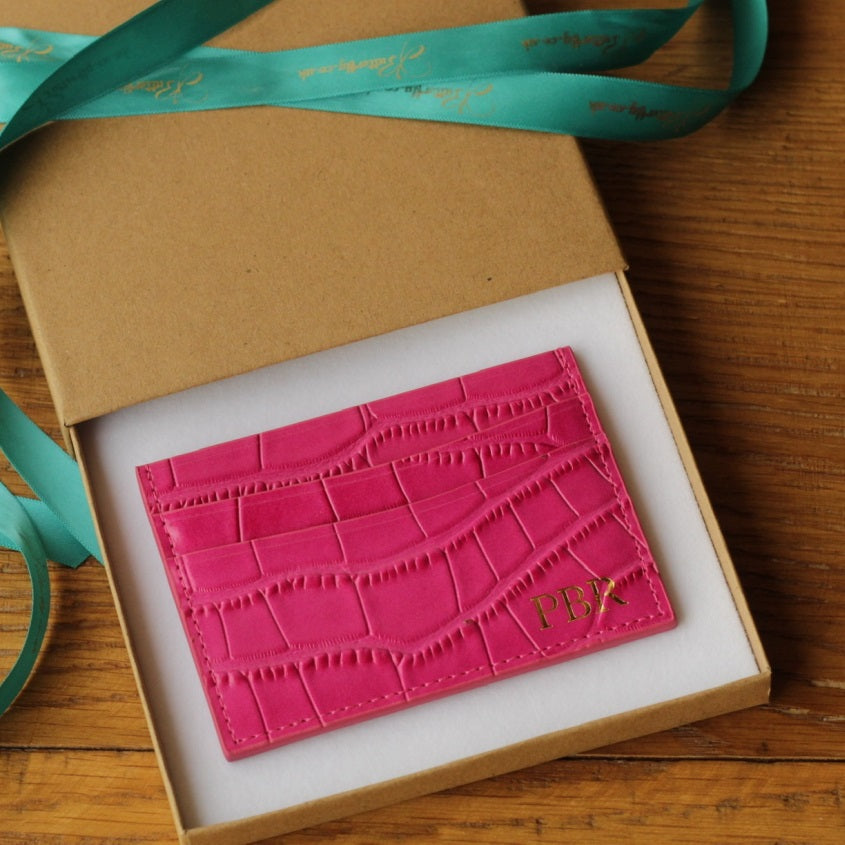 Pink Leather cardholder Wallet